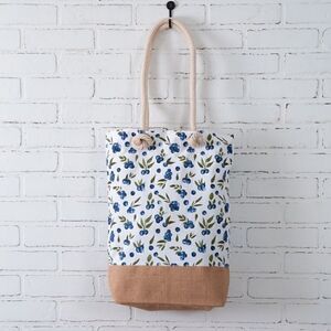 NEW! Summer Juicy Blueberries Market Bag Summer Shopping Beach Tote Shoulder